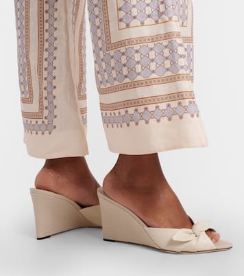 Mules compensées Livi en toile et cuir | Jimmy Choo