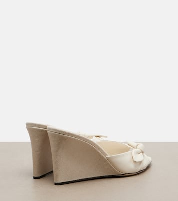 Mules compensées Livi en toile et cuir | Jimmy Choo