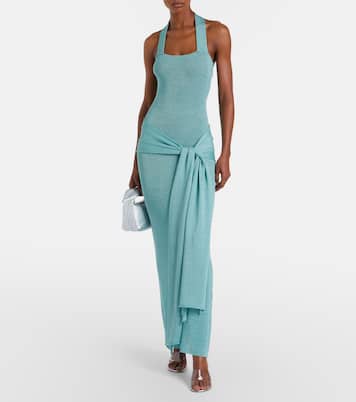 Knitted lamé maxi dress | Aya Muse