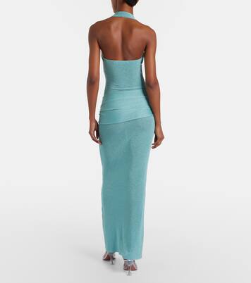 Knitted lamé maxi dress | Aya Muse