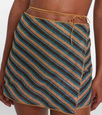 Lumière striped wrap skirt | Oséree