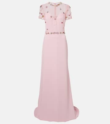Embellished crêpe gown | Costarellos