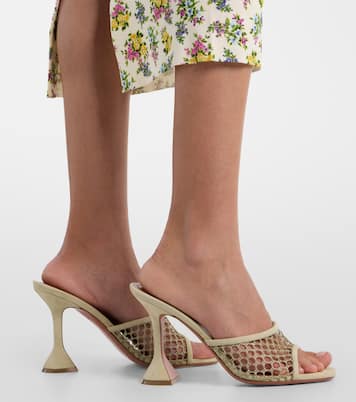 Lupita leather-trimmed sandals | Amina Muaddi