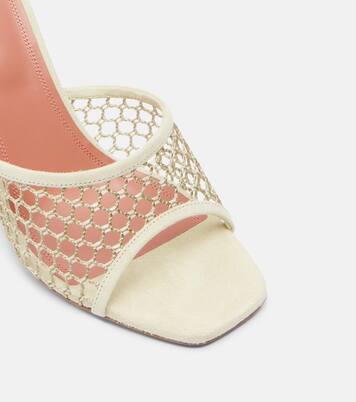 Lupita leather-trimmed sandals | Amina Muaddi