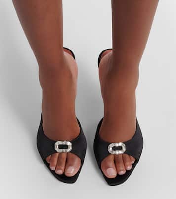 Camelia embellished satin mules | Amina Muaddi