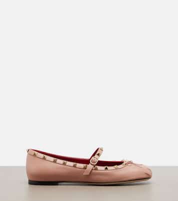 Bailarinas Rockstud Mary Jane de piel | Valentino Garavani