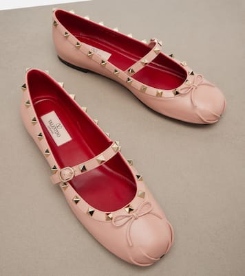 Bailarinas Rockstud Mary Jane de piel | Valentino Garavani