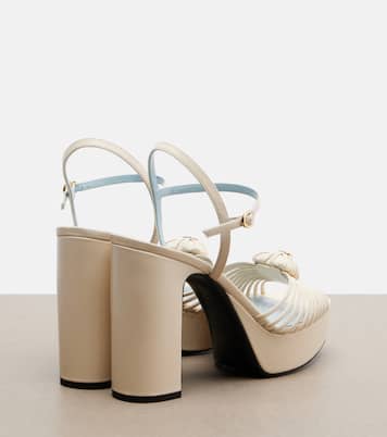Cœur Royal leather platform sandals | Valentino Garavani