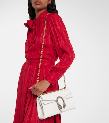 Dyonisus Medium leather shoulder bag | Gucci