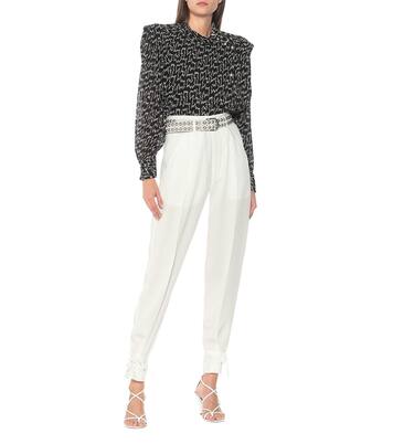 Pantalon carotte Racomi en crêpe | Isabel Marant