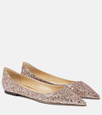 Love glitter ballet flats | Jimmy Choo