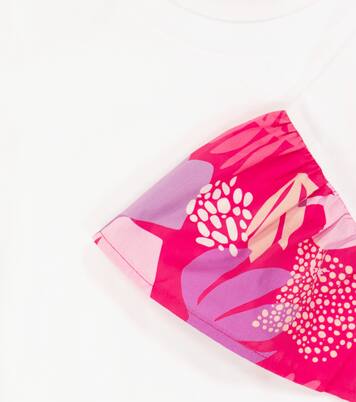 Printed cotton crop top | Il Gufo