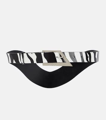 Printed leather belt | The Attico