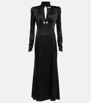 Verzierte Robe aus Seidensatin | Alessandra Rich