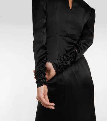 Verzierte Robe aus Seidensatin | Alessandra Rich