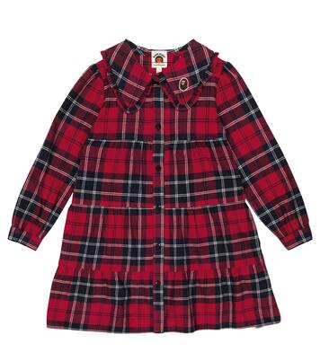 Checked cotton dress | BAPE Kids