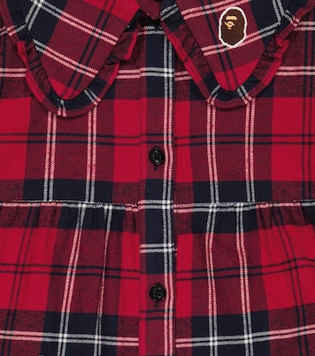 Checked cotton dress | BAPE Kids