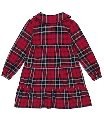 Checked cotton dress | BAPE Kids