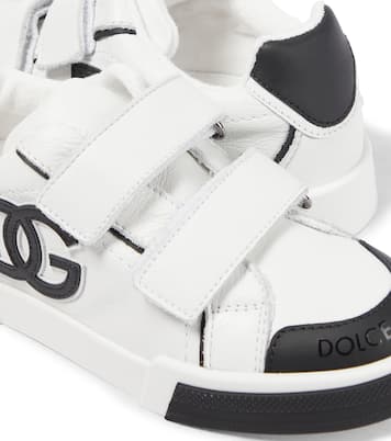 Logo leather sneakers | Dolce&Gabbana Kids