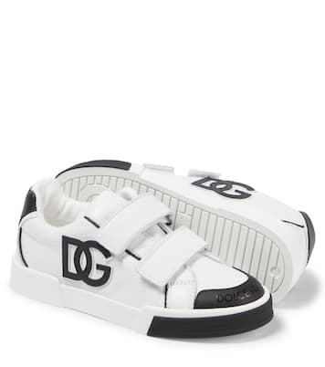 Logo leather sneakers | Dolce&Gabbana Kids