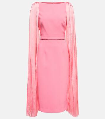 Robe midi Essiah en crêpe et satin | Safiyaa