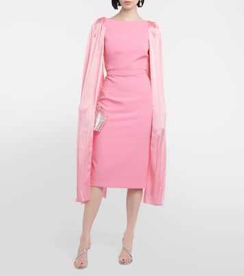 Robe midi Essiah en crêpe et satin | Safiyaa