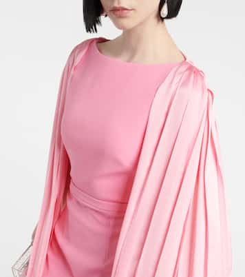 Robe midi Essiah en crêpe et satin | Safiyaa