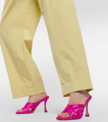 Pantoletten Oahu 95 aus Satin | Aquazzura