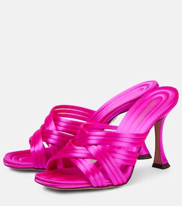 Pantoletten Oahu 95 aus Satin | Aquazzura