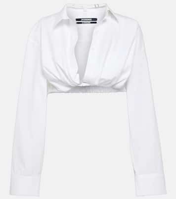 La Chemise Bahia cotton-blend cropped top | Jacquemus