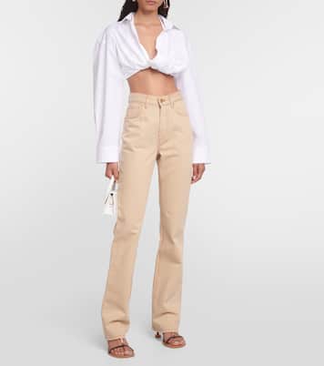 La Chemise Bahia cotton-blend cropped top | Jacquemus