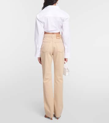 La Chemise Bahia cotton-blend cropped top | Jacquemus