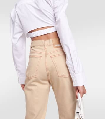 La Chemise Bahia cotton-blend cropped top | Jacquemus