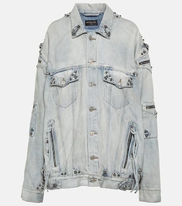 Cagole oversized denim jacket | Balenciaga