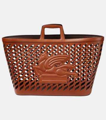 Pegaso leather blanket holder | Etro