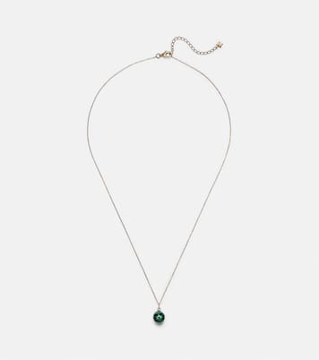 Collier en or 14 ct, malachite et diamant | Mateo