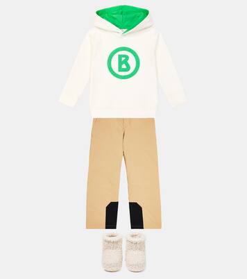 Logo cotton-blend jersey hoodie | Bogner Kids