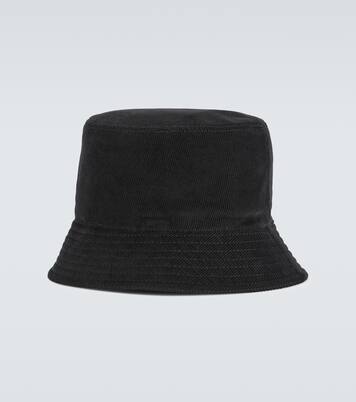 Logo cotton corduroy bucket hat  | Prada