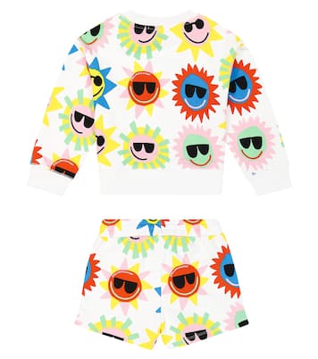Printed cotton fleece sweatshirt and shorts set | Stella McCartney Kids