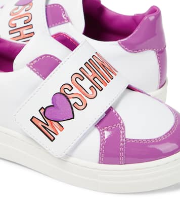 Logo leather sneakers | Moschino Kids