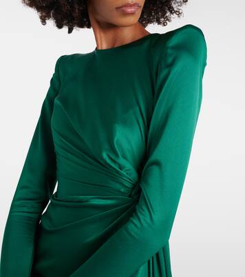 Robe midi en crêpe de satin | Alex Perry