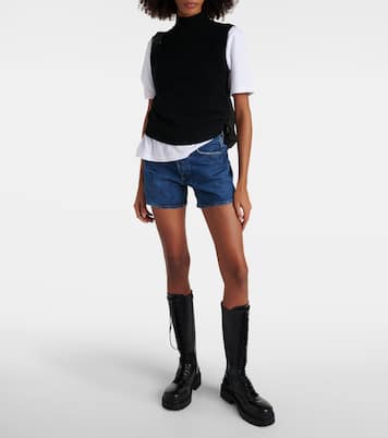 Parker Long high-rise denim shorts | Agolde
