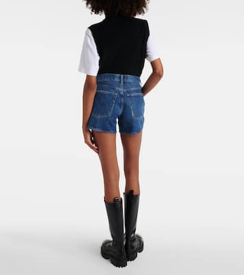 Parker Long high-rise denim shorts | Agolde