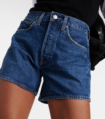 Parker Long high-rise denim shorts | Agolde