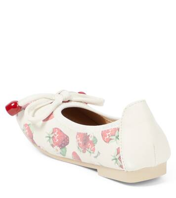 Printed faux-leather ballet flats | Monnalisa