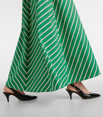 Robe longue Dawn rayée en coton | Staud