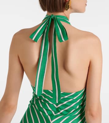 Robe longue Dawn rayée en coton | Staud