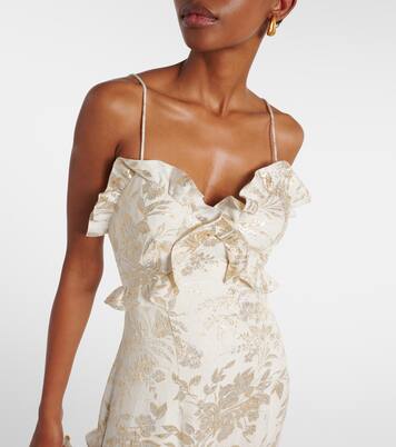 Robe midi Calandra en jacquard à fleurs | Markarian