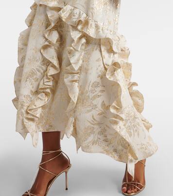 Robe midi Calandra en jacquard à fleurs | Markarian