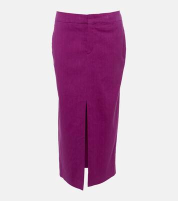 Dixina linen-blend midi skirt | Isabel Marant